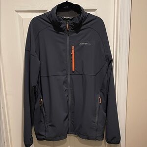 Eddie Bauer soft shell gray jacket
